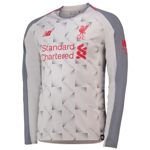 Liverpool Trikot Ausweich ML 2018-19 Weiß Fussballtrikots Günstig